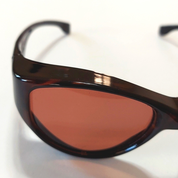 Unisex Dark Tortoise Frame Brown Lens Sunglasses Wrap Arounds - Picture 2 of 6